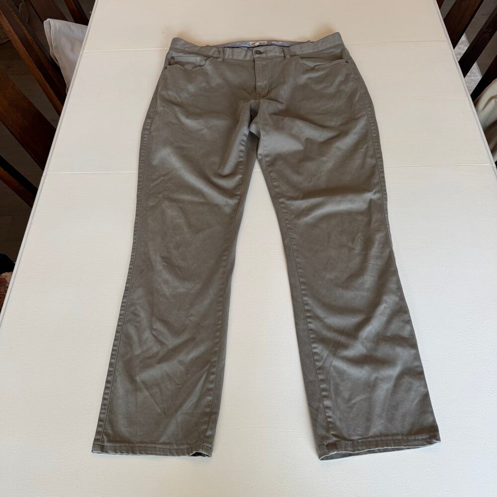 Peter Millar Collection Men's Wayfare Five-Pocket Pants Grey Beige 38x31 Chino